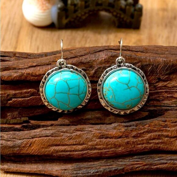 Turquoise dangles   - Picture 1 of 2